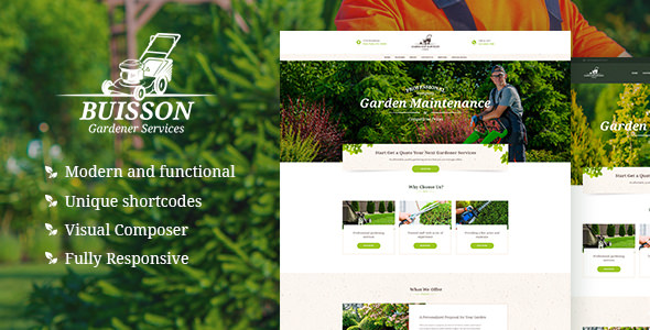 Buisson Gardening WordPress Theme